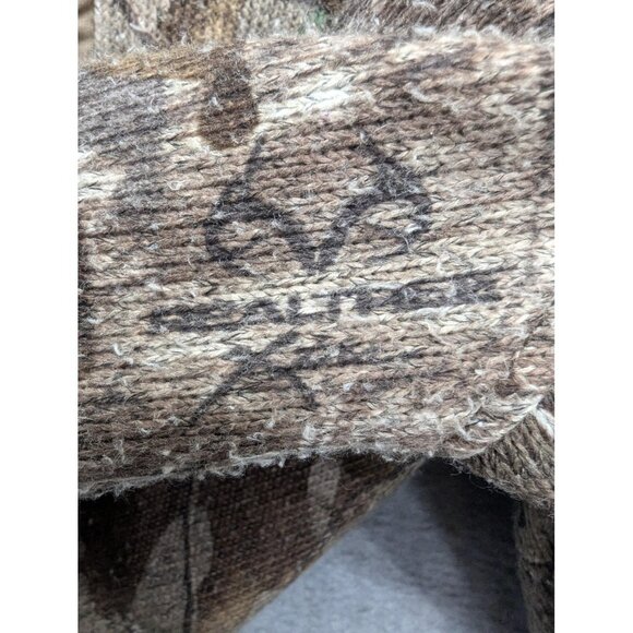 Scent Blocker Fleece Pullover Mens Medium Camo Quarter Zip Hunting S3 Green - Picture 5 of 12